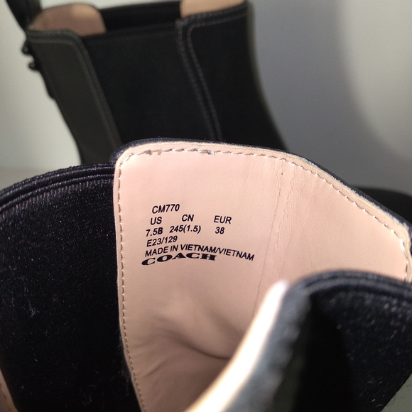 Coach Jayla Black Bootie Boots Women's Size- 7.5 - Picture 5 of 12